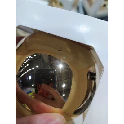 Оформительский шар Finery, 8 см, глянцевый золотистый-2