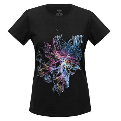 Футболка женская Vibrance, черная-1