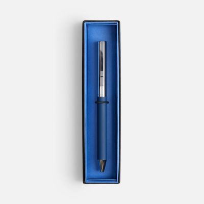 Ручка шариковая Eyeshot Soft Touch в футляре, темно-синяя-1