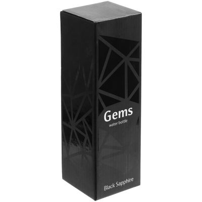 Бутылка для воды Gems Black Morion, черный морион-5