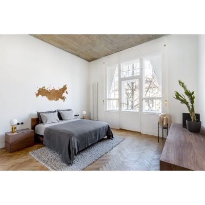 Деревянная карта России, орех-2