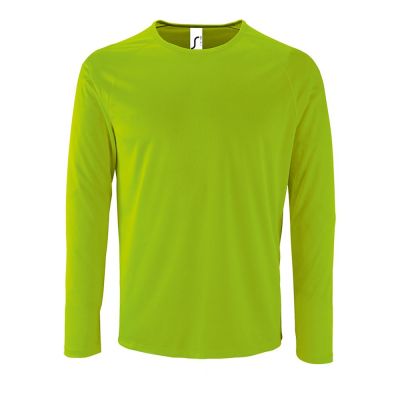Футболка с длинным рукавом Sporty LSL Men, неоново-зеленая-0