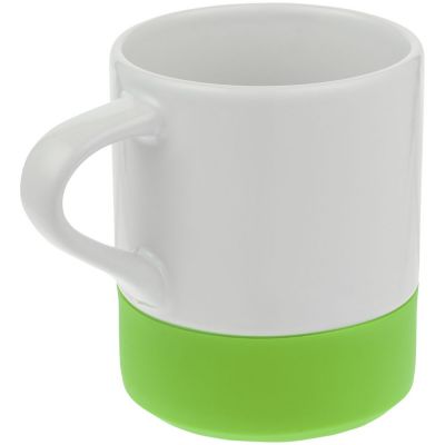 Кружка с силиконовой подставкой Protege, зеленое яблоко-1