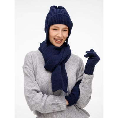 Шапка-ушанка Catch Match, темно-синяя-7