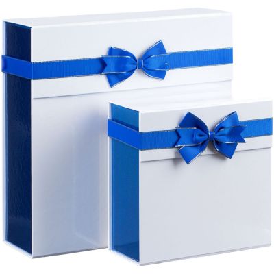 Коробка складная Gallant, M, белая с синим-5