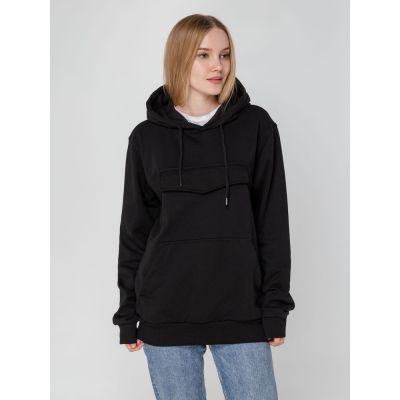Худи унисекс с карманом на груди Chest Pocket, черное-5