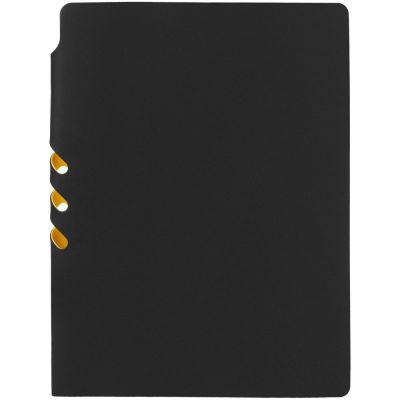 Ежедневник Flexpen Black, недатированный, черный с желтым-2