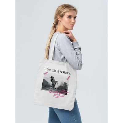 Холщовая сумка «Храброе сердце», молочно-белая-3