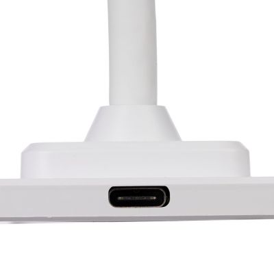 Настольная лампа с беспроводной зарядкой Modicum, белая-5