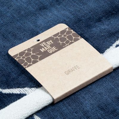 Полотенце Giraffe, большое, бежевое с синим-5