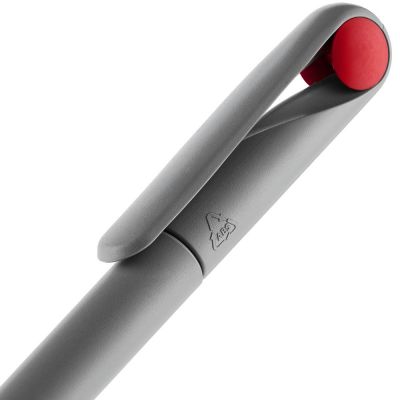 Ручка шариковая Prodir DS1 TMM Dot, серая с красным-4