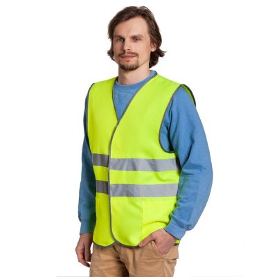 Сигнальный жилет СО-1 ТР, желтый флуоресцентный-4