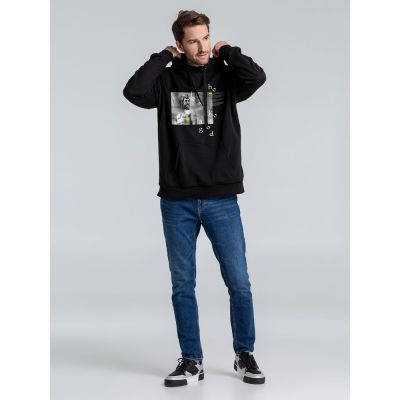 Худи оверсайз Looks Like a God, черное-1