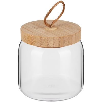 Банка с бамбуковой крышкой Woody S-1
