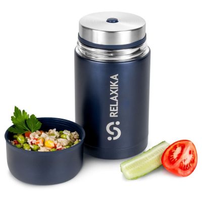 Термос для еды Relaxika 1000, темно-синий-6