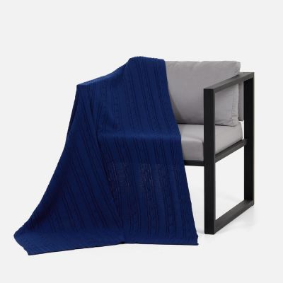 Плед Remitti, темно-синий (кобальт)-1