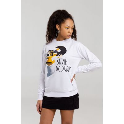 Толстовка «Меламед. Stevie Wonder», белая-1