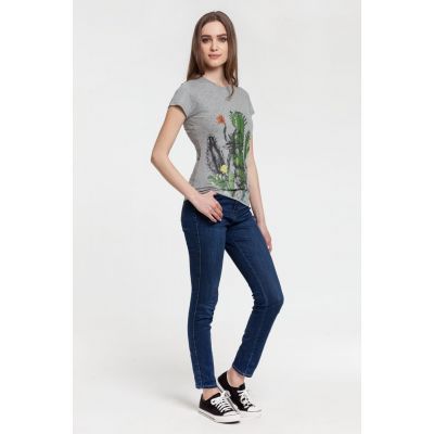 Футболка женская «Жажда жизни», серый меланж-6