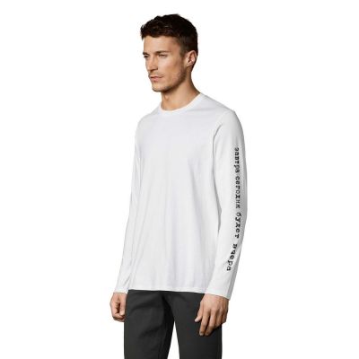 Футболка с длинным рукавом «Сегодня завтра», белая-0