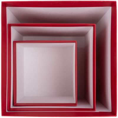 Коробка Cube, M, красная-4