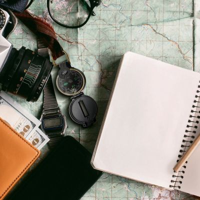 Туристический компас Azimuth, черный с золотой каймой-5