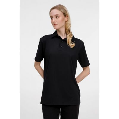 Рубашка поло унисекс Senti, черная-6