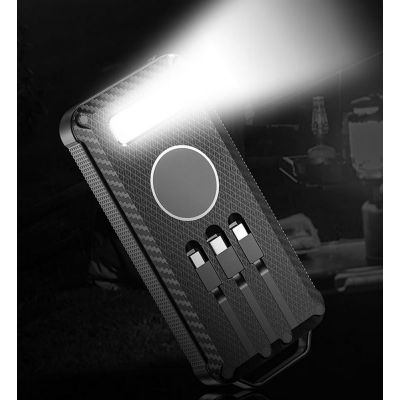 Аккумулятор защищенный Total Control 10000 мАч, черный с серым-8