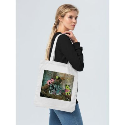 Холщовая сумка «Коалаборация», молочно-белая-3