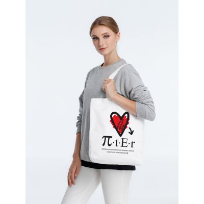 Холщовая сумка «Формула Питера», белая-2