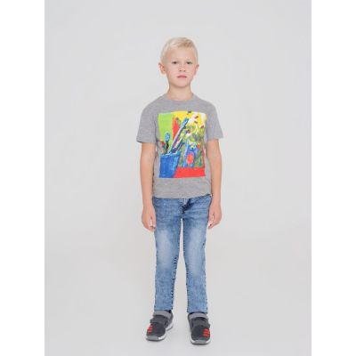 Футболка детская Artist Bear, серый меланж-3