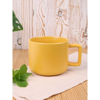 Чашка Jumbo в коробке матовая, желтая-4