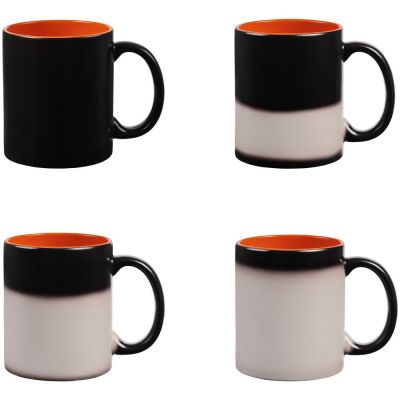 Набор из 6 кружек-хамелеонов On Display, оранжево-черный-4