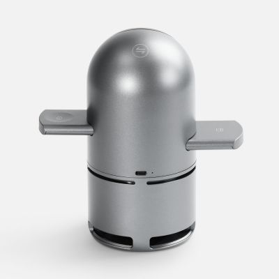 Bluetooth-колонка с беспроводной зарядкой Droid, серая-3