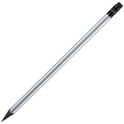 Карандаш простой Triangle Black с ластиком, серебристый-0