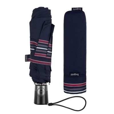 Складной зонт TAKE IT DUO, синий в полоску-3