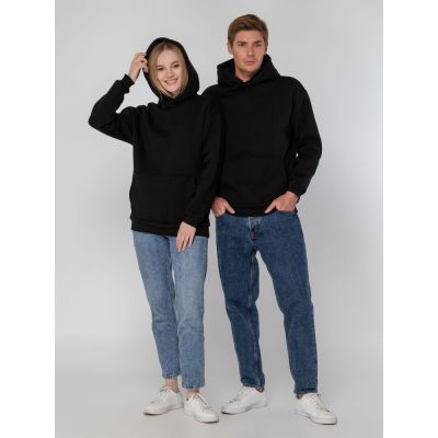 Худи унисекс оверсайз Full Swing, черное-9