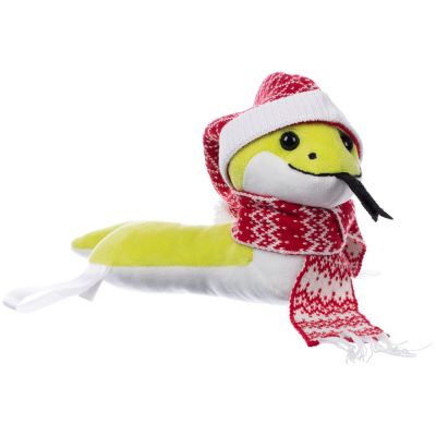 Мягкая игрушка Baby Snake Left, в красном шарфике и шапочке-2