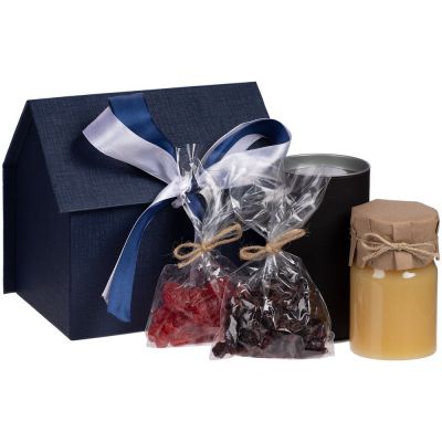 Коробка с лентами Homelike, синяя-3