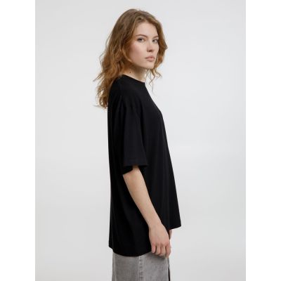 Футболка оверсайз унисекс Lavinia, черная-5