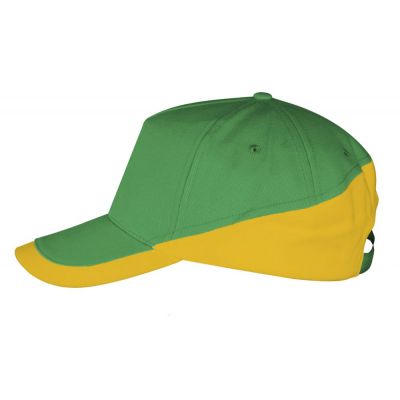 Бейсболка Booster, ярко-зеленая с желтым-0