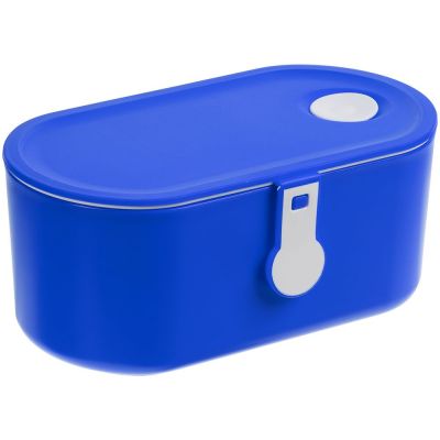 Ланчбокс Lunch Break, синий с белым-0