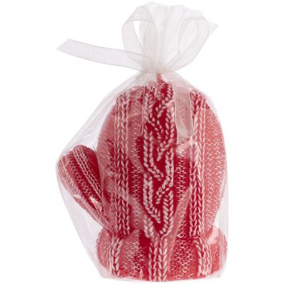 Свеча Kniteam, варежка, красная-1