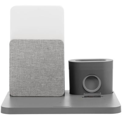 Зарядная станция с часами и подсветкой Large Charge, серая-3