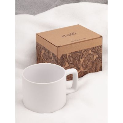 Чашка Jumbo в коробке матовая, белая-3