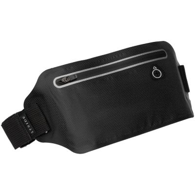 Сумка для бега Torren, черная, с отверстием для наушников-0