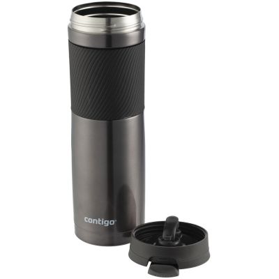 Термостакан Byron XL, вакуумный, герметичный, серо-стальной-4