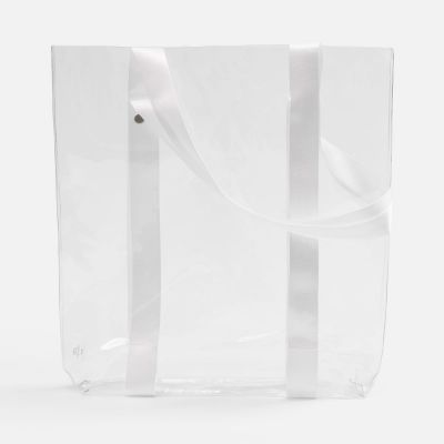 Шопер Clear Fest, ver.2, прозрачный с белыми ручками-1