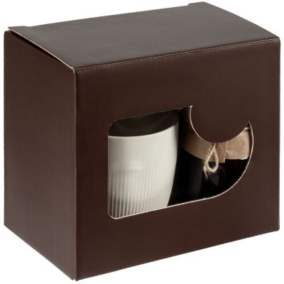 Коробка с окном Gifthouse, коричневая-3