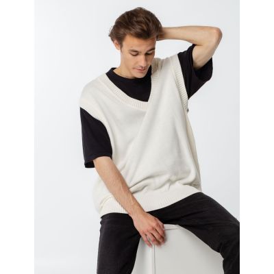 Жилет оверсайз унисекс Tad в сумке, молочно-белый-10