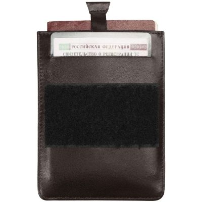 Органайзер Destinator на солнцезащитный козырек, коричневый-4